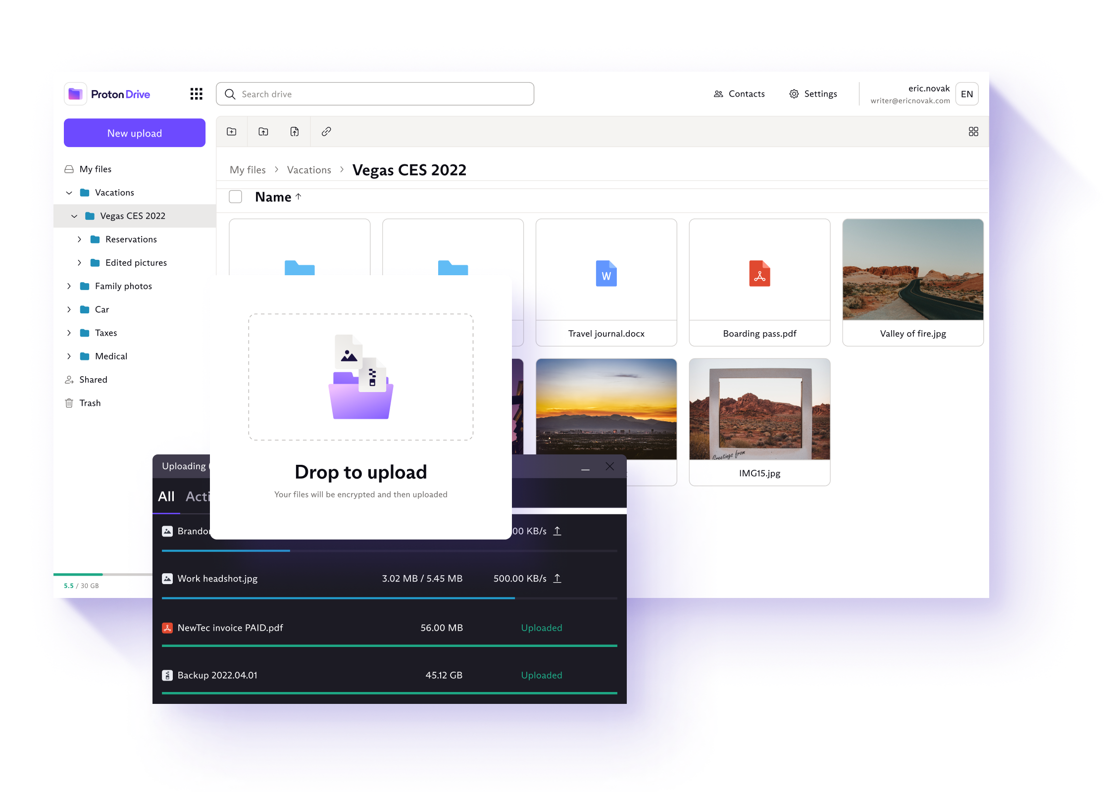 Proton Drive mobile app