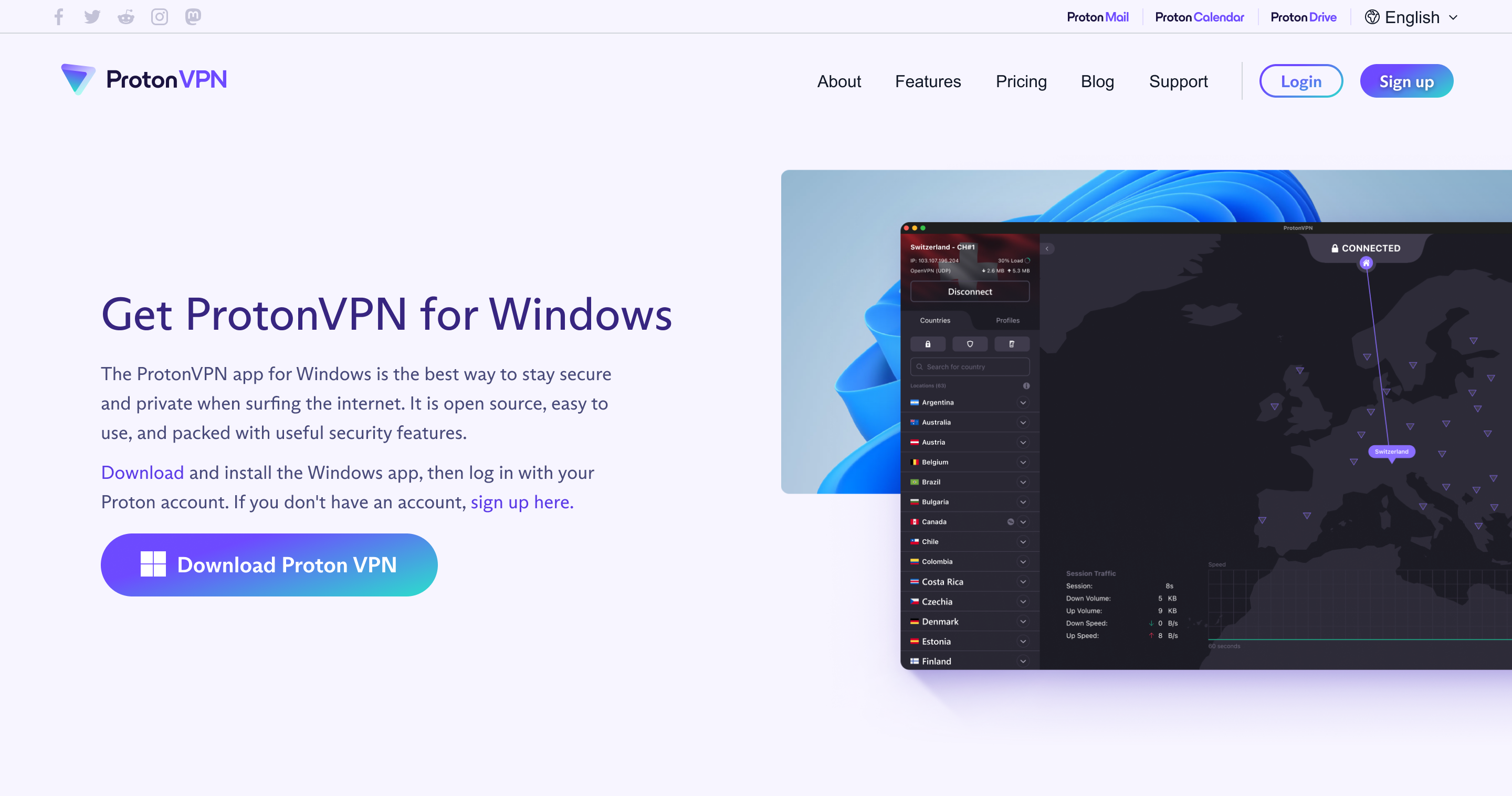 Proton VPN global servers